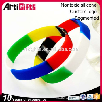 Cheap custom logo bracelet high quality wide silicone rubber wristband